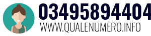 Numero di telefono 03495894404 03495894404