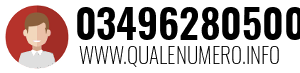 Numero di telefono 03496280500 03496280500
