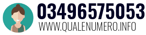 Numero di telefono 03496575053 03496575053