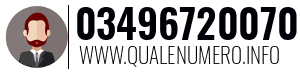 Numero di telefono 03496720070 03496720070