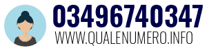 Numero di telefono 03496740347 03496740347