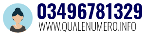 Numero di telefono 03496781329 03496781329