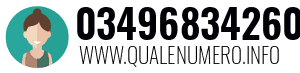 Numero di telefono 03496834260 03496834260
