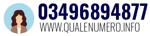 Numero di telefono 03496894877 03496894877
