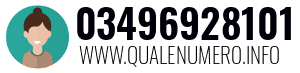 Numero di telefono 03496928101 03496928101