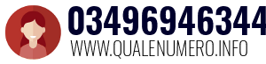 Numero di telefono 03496946344 03496946344