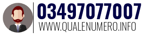 Numero di telefono 03497077007 03497077007