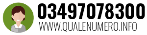 Numero di telefono 03497078300 03497078300