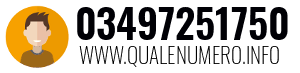 Numero di telefono 03497251750 03497251750