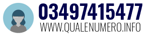 Numero di telefono 03497415477 03497415477