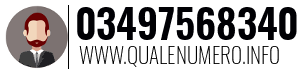 Numero di telefono 03497568340 03497568340