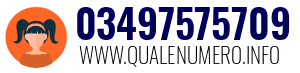 Numero di telefono 03497575709 03497575709