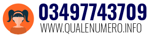 Numero di telefono 03497743709 03497743709
