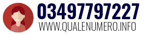 Numero di telefono 03497797227 03497797227