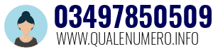Numero di telefono 03497850509 03497850509