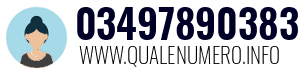 Numero di telefono 03497890383 03497890383