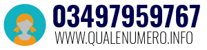 Numero di telefono 03497959767 03497959767