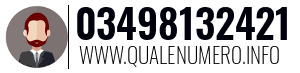 Numero di telefono 03498132421 03498132421