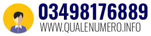 Numero di telefono 03498176889 03498176889