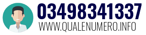 Numero di telefono 03498341337 03498341337