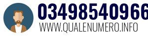 Numero di telefono 03498540966 03498540966