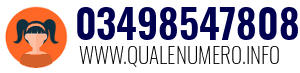 Numero di telefono 03498547808 03498547808