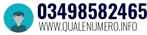 Numero di telefono 03498582465 03498582465