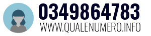 Numero di telefono 0349864783 0349864783