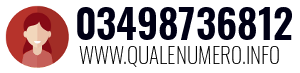 Numero di telefono 03498736812 03498736812