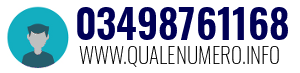 Numero di telefono 03498761168 03498761168