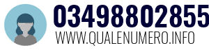 Numero di telefono 03498802855 03498802855