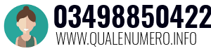 Numero di telefono 03498850422 03498850422
