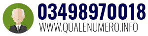 Numero di telefono 03498970018 03498970018