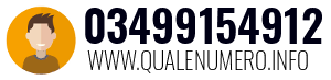Numero di telefono 03499154912 03499154912