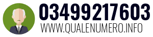 Numero di telefono 03499217603 03499217603