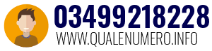 Numero di telefono 03499218228 03499218228