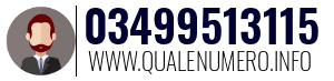 Numero di telefono 03499513115 03499513115