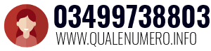 Numero di telefono 03499738803 03499738803