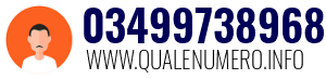 Numero di telefono 03499738968 03499738968