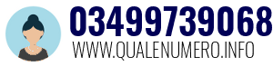 Numero di telefono 03499739068 03499739068