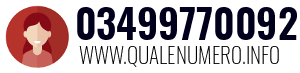 Numero di telefono 03499770092 03499770092