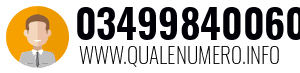 Numero di telefono 03499840060 03499840060