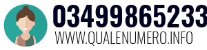 Numero di telefono 03499865233 03499865233