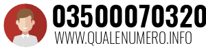 Numero di telefono 03500070320 03500070320