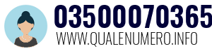 Numero di telefono 03500070365 03500070365