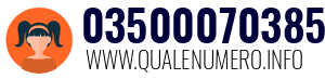 Numero di telefono 03500070385 03500070385