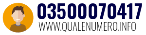 Numero di telefono 03500070417 03500070417