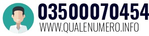 Numero di telefono 03500070454 03500070454
