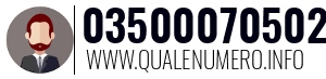 Numero di telefono 03500070502 03500070502