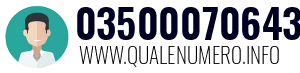 Numero di telefono 03500070643 03500070643